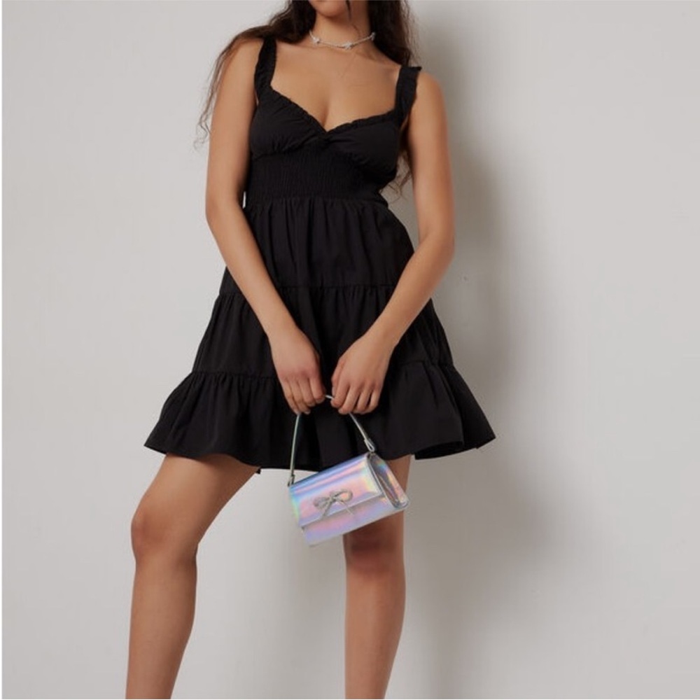 Chic Black Tiered Dress